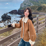 现货冬季新款皮毛一体羊羔毛短外套7209P195控298，女装棉衣/棉服，浙宝133