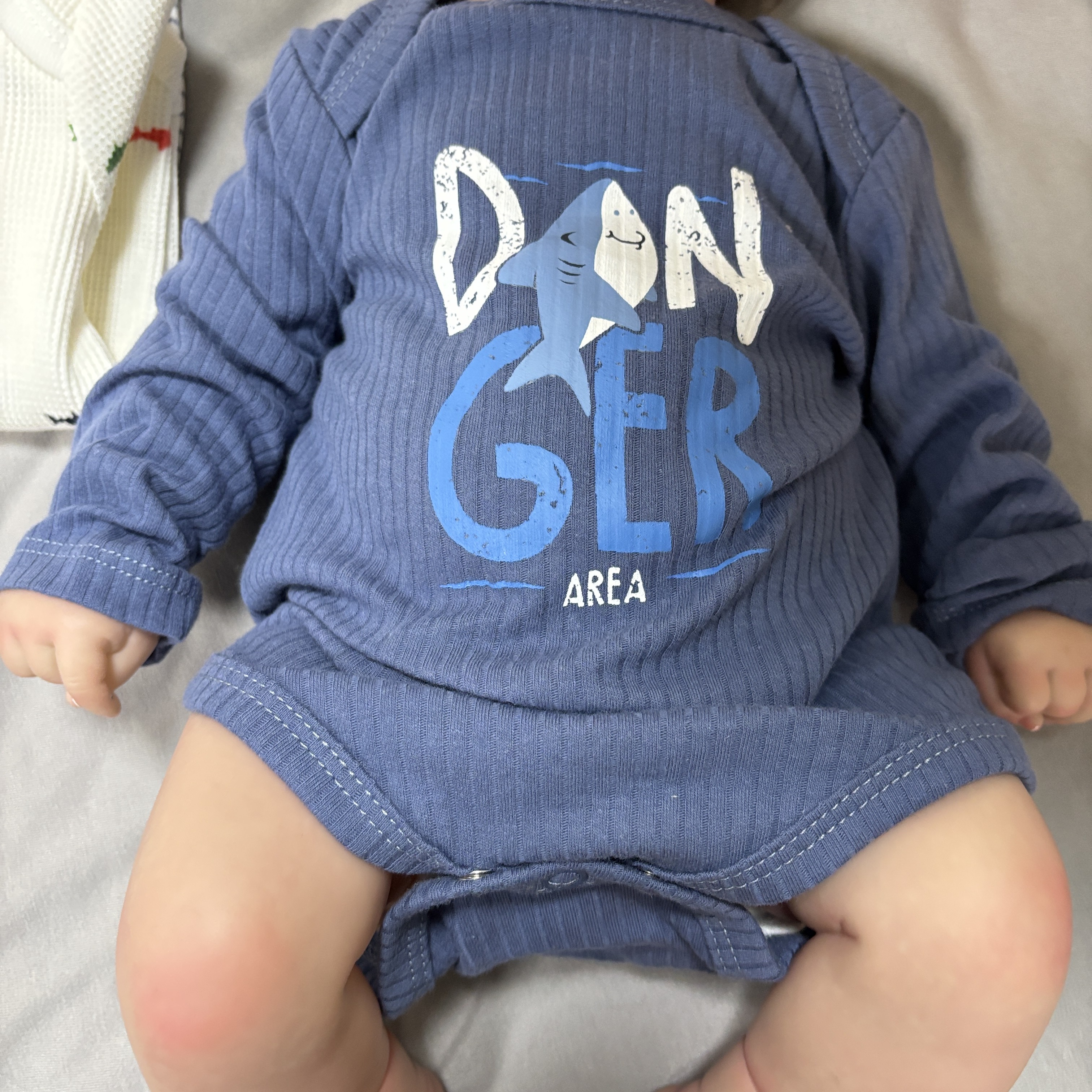 婴儿长袖三角爬爬服男女宝宝卡通条纹哈衣爬服3件装婴幼儿连体衣