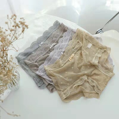 女士网纱三角裤性感透气夏天