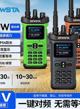 冠星GX8500对讲机一键对频20W大功率手台自驾车矿山公路隧道对讲
