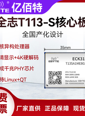 全国产全志T113-S嵌入式Linux核心板双核Cortex-A7+RISC-V工控