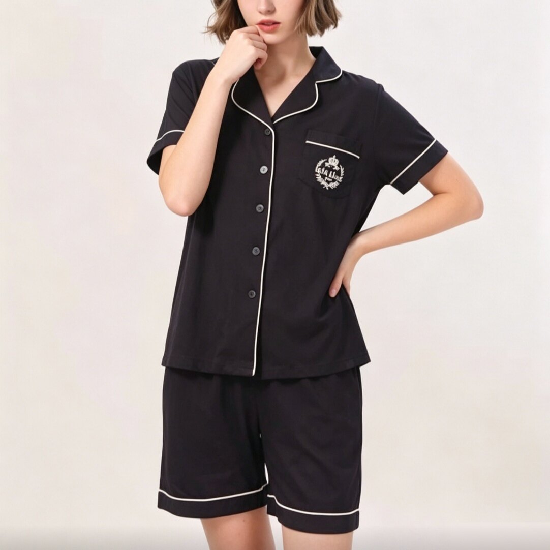 tutuanan女士短袖短裤家居服套装