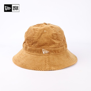 情侣灯芯绒秋冬保暖刺绣拼色圆顶渔夫帽走边 男女同款 NEW ERA正品