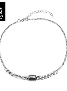 闪电潮牌中性钛钢颈链礼盒款