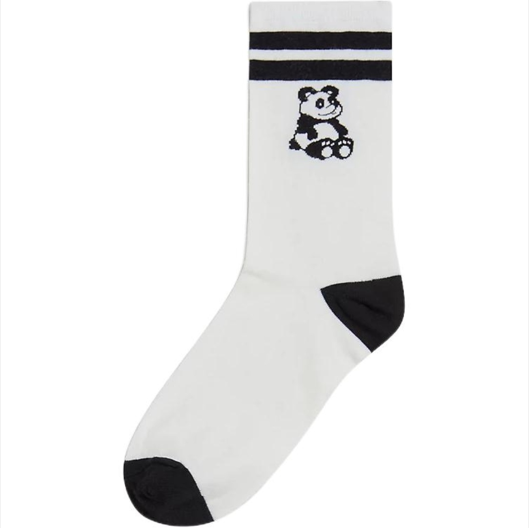 VANS男女同款熊猫棋盘格中筒袜