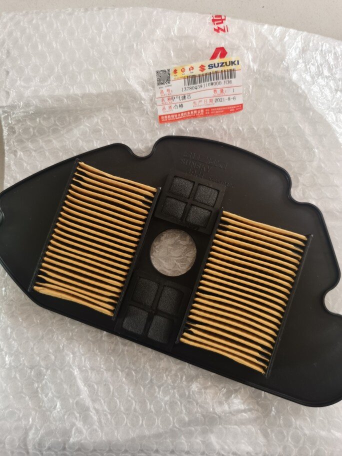 济南铃木摩托车配件QS110T小海豚空气滤芯空气滤清器空滤器原厂