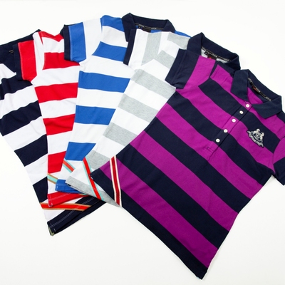 条纹常规短袖polo外贸T恤