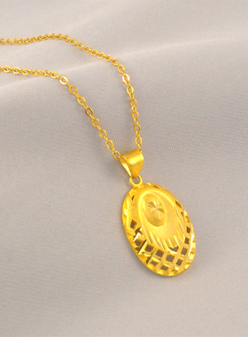 镂空车花女款吊坠送链子