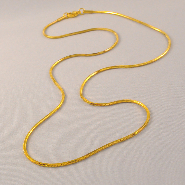 49厘米加长款男女通用项链镀金时尚百搭蛇骨链子仿真黄金款送妈妈