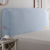 春夏新款 棉麻床头罩软包床头靠背防尘保护套简约布艺皮床靠背罩