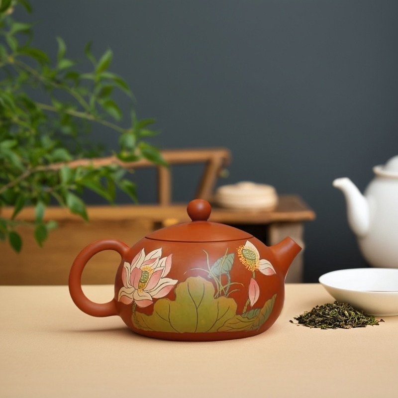 建水紫陶茶壶王时君西施龙蛋汉瓦泡茶家用高档陶瓷纯手工功夫茶具