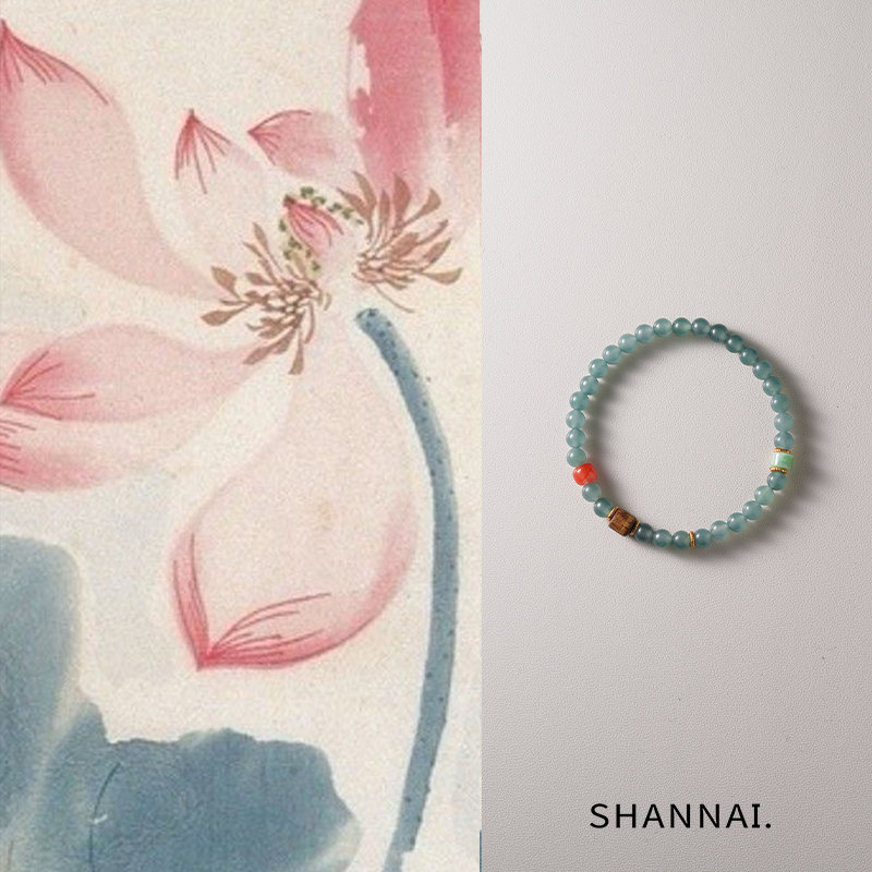 shannai原创天然A货蓝水翡翠手串