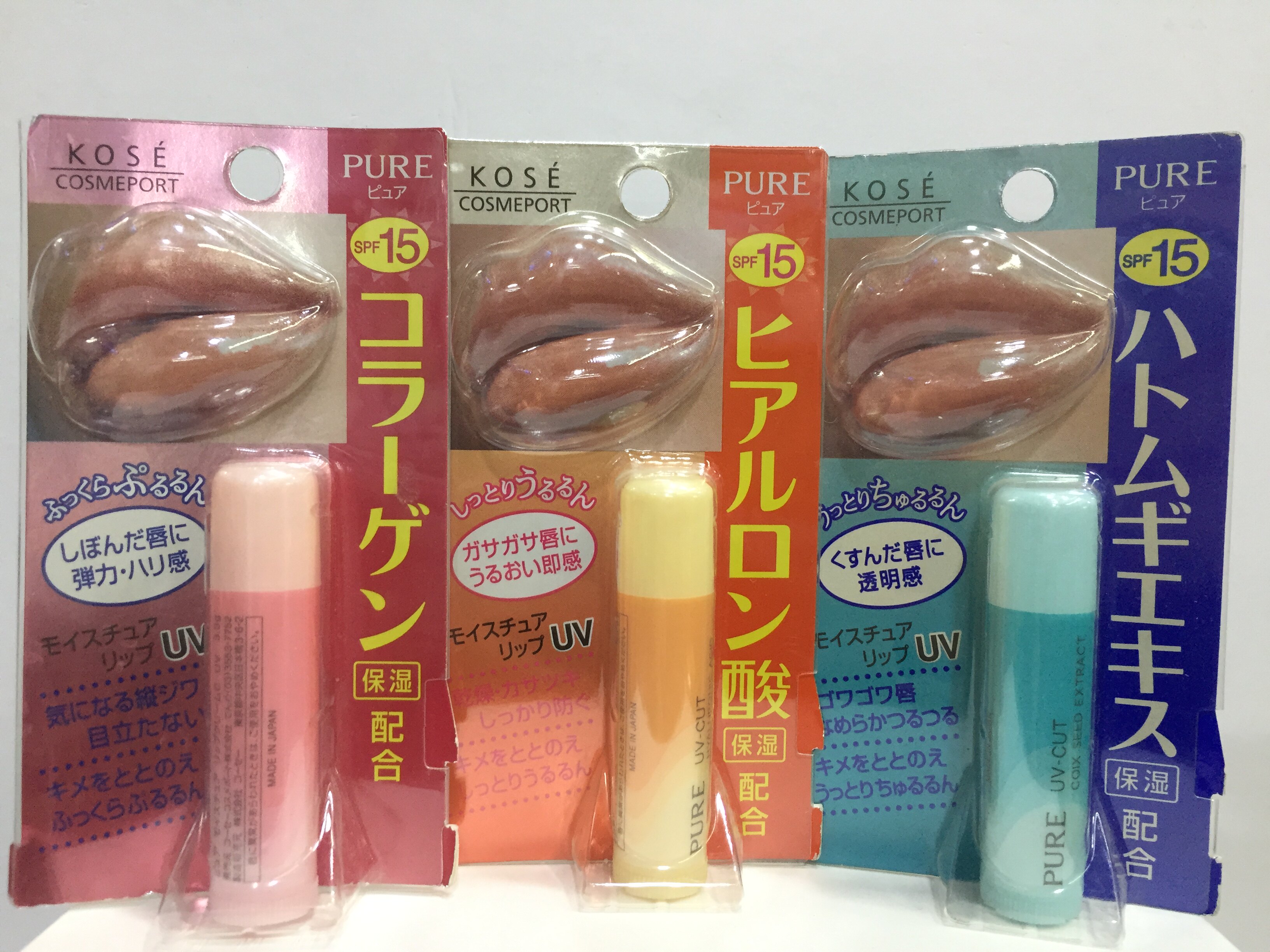 日本KOSE高丝PURE丝绒 丰盈滋润唇膏/口红/无香料大嘴唇膏3.3g