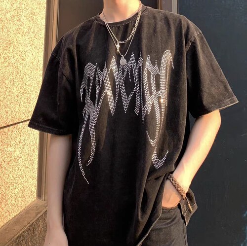 同款revengehiphop做旧短袖t恤