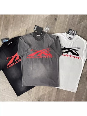 HELLSTAR STUDIOS洗水做旧潮流美式街头休闲简约男女装短袖T恤tee