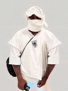 KANYE YZY  VULTURES YEEZY双鹰 一体剪裁坎肩型短宽潮短袖T恤tee