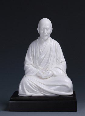 弘一法师塑像德化陶瓷大师限量手作书房客厅家居装饰摆件收藏包邮