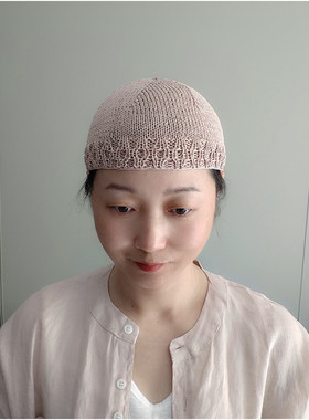 土豆夫人瓜皮帽休闲男女春夏亚麻