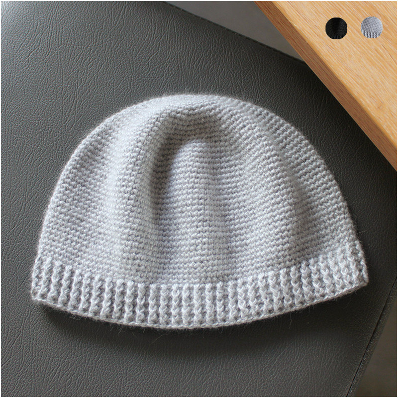 土豆夫人翻边帽羊绒男女款冬季