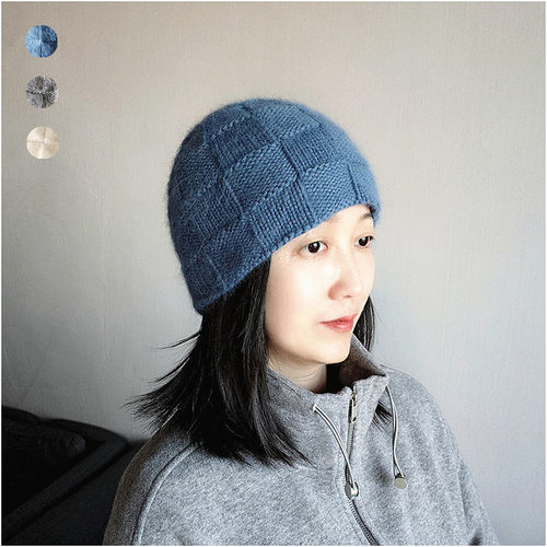 土豆夫人冬男女长貂方块花包头帽