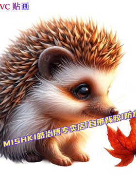 可爱卡通小刺猬治愈系贴画家用冰