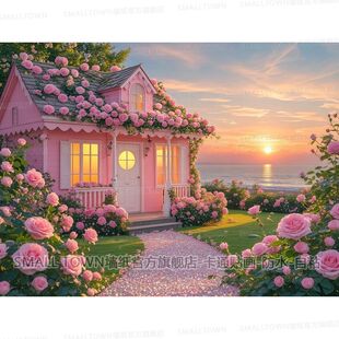 唯美风景自然风光粉色爱心树ins风海报墙贴画出租屋宿舍卧室贴墙