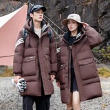 新标90%白鸭绒情侣羽绒服男女中长款冬季加厚户外登山外套P310，男装羽绒服，星座1210A