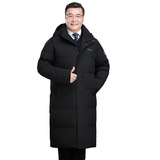 90%白鸭绒爸爸装中老年长款男加厚保暖外套羽绒服H81-p220328，男装羽绒服，星座1210A