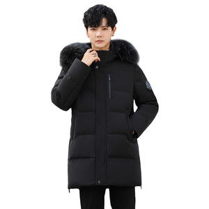 冬90%鹅绒羽绒服中长款加厚真毛领零下防寒外套H817-P320538图片