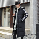 二开定制LOGO中长款连帽羽绒服男士新款加厚防风防寒外套898-P120，男装羽绒服，星座1210A