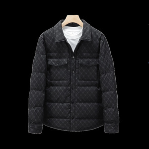 2025冬季新款男士潮牌白鸭绒羽绒服青年时尚夹克外套男H328-P130图片