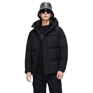 冬装短款90%鹅绒羽绒服连帽男士防寒外套面包服H85-P245388元图片