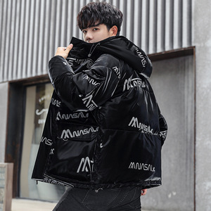 新标80%白鸭绒羽绒服男冬季短款加厚连帽外套情侣亮面6566-P150,男装羽绒服,星座1210A