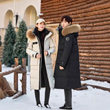 新标情侣装白鹅绒羽绒服中长款超厚东北户外男女款988-P420，男装羽绒服，星座1210A