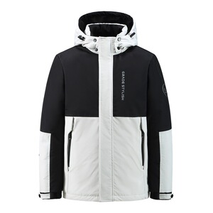 新标50%白鸭绒羽绒服男士时尚休闲加厚可脱卸帽外套yr7518-P130图片