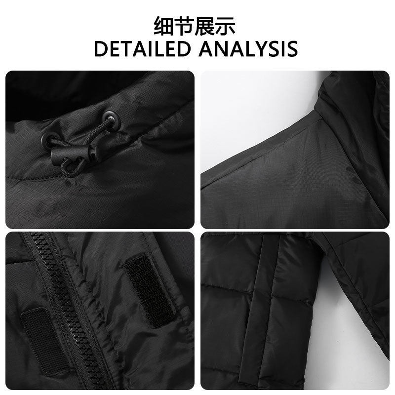 跨境羽绒服男长款过膝连帽加厚女同款冬季石墨烯外套艺考校服P230,男装羽绒服,星座1210A