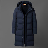 羽绒服冬季中长款连帽极寒保暖加厚加长大码外套6809-P180298，男装羽绒服，星座1210A