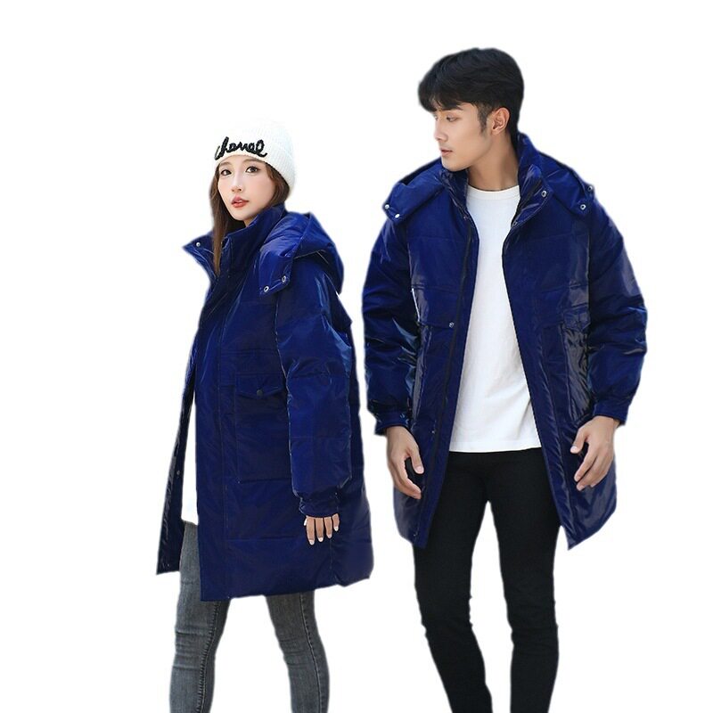 定制可二开logo冬季新款男女羽绒服中长款连帽情侣外套YR246-P95,男装羽绒服,星座1210A