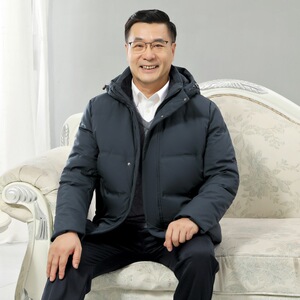 现货足爸爸90%白鸭绒羽绒服男爷爷加厚老人冬装防寒外套6808-P140图片