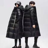 现货足2025年冬装新款白鸭绒羽绒服男女同款潮黑金长款yr322-P130，男装羽绒服，星座1210A