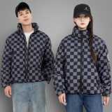 （带报告）90%白鸭绒羽绒服立领棋盘格子加厚外套DB06-P210，男装羽绒服，星座1210A