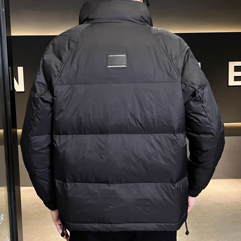 大码冬短款立领标50%白鸭绒羽绒服男日系保暖外套男DB261-P140,男装羽绒服,星座1210A