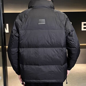大码冬短款立领标50%白鸭绒羽绒服男日系保暖外套男DB261-P140图片