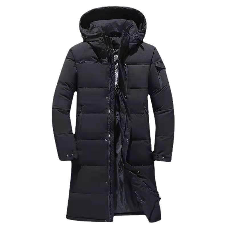 中老年羽绒服男士中长款外套加厚大码连帽冬装新款爸爸装866-P100,男装羽绒服,星座1210A