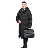 2025年90%白鸭绒羽绒服长款压胶加厚保暖外套男士P260368元，男装羽绒服，星座1210A