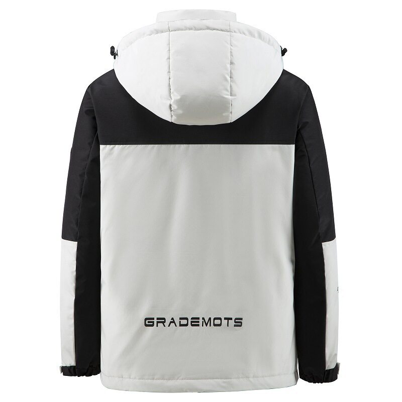 标50%白鸭绒羽绒服男短款冬男青年学生工装连帽外套YR7518-P130,男装羽绒服,星座1210A