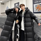 23年高版本亮面连帽黑金长款过膝加厚保暖羽绒服情侣款YR322-P130，男装羽绒服，星座1210A