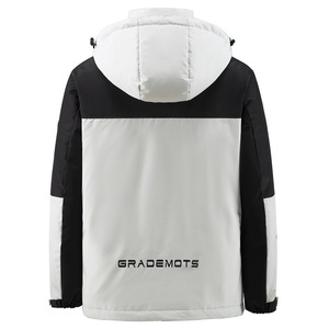 新标50%白鸭绒羽绒服男士时尚休闲加厚可脱卸帽外套yr7518-P130图片
