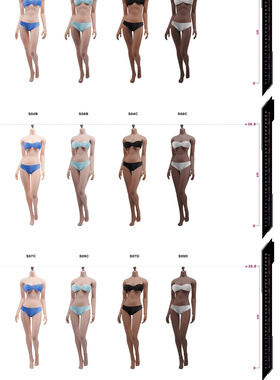 森哥TBL PHICEN 1/6无头包胶钢骨小麦色女素体S02A S09C S12D现货