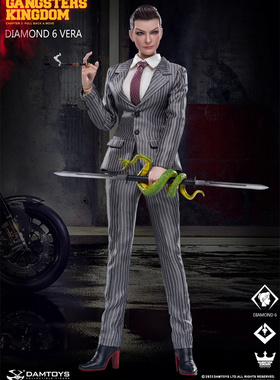 现货 DAMTOYS 1/6 GK025 黑帮王国 方块6 维拉/VERA 可动人偶